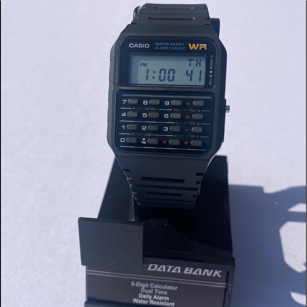 Casio WR retro calculator watch 80s style